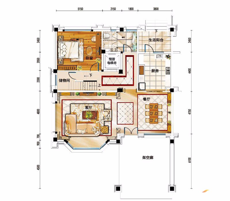 常德碧桂园BJ450S户型1F